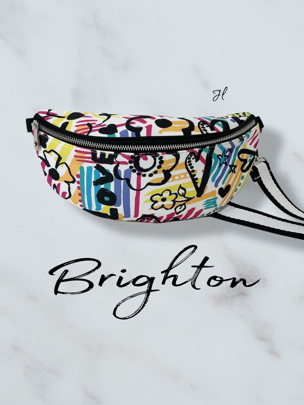 BRIGHTON Graffiti Love Belt Bag Fanny Pack Crossbody NEW